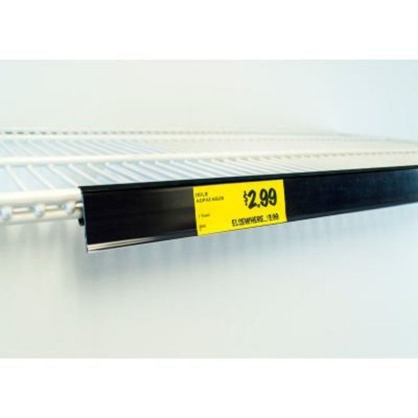 Asia Sources. The Global Display Solution Price Tag Holder For Double Wire Cooler Shelf, 28inL, Black, 50/Case DSDBK28